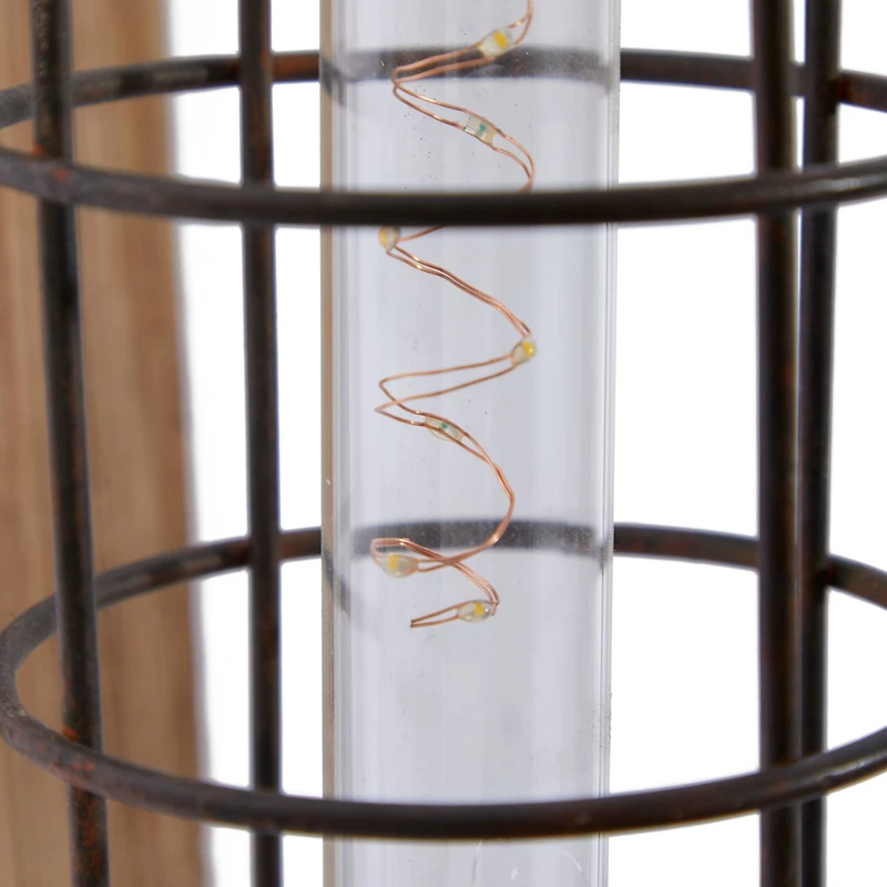 15" Brown Iron Industrial LED Wall Sconce