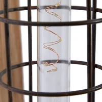 15" Brown Iron Industrial LED Wall Sconce