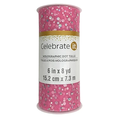 Holographic Dot Tulle by Celebrate It