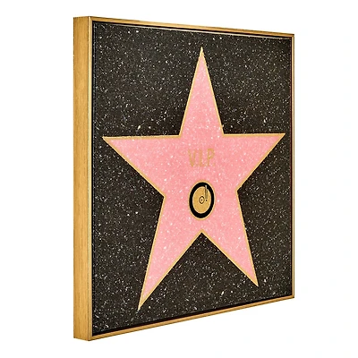 American Art Decor V.I.P. Framed Canvas 16" x 16" Wall Decor