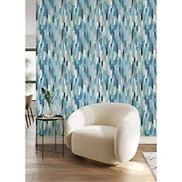RoomMates Blue & Green Brushstroke Peel & Stick Wallpaper