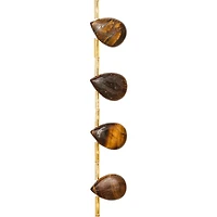 Brown Tiger Eye Teardrop Beads by Bead Landing™, 14mm