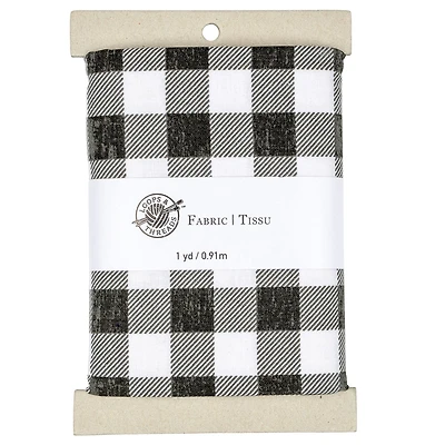 Black & White Buffalo Check Cotton Fabric by Loops & Threads™