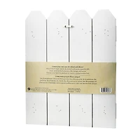 Hampton Art™ 12" x 15" White Wood Fence Sign