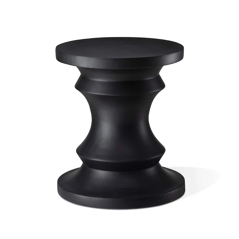 Glitzhome® 18" Black Chess Garden Stool