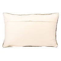 Hello Honey® Olive & Gray Woven Cotton Basket Weave Lumbar Pillow