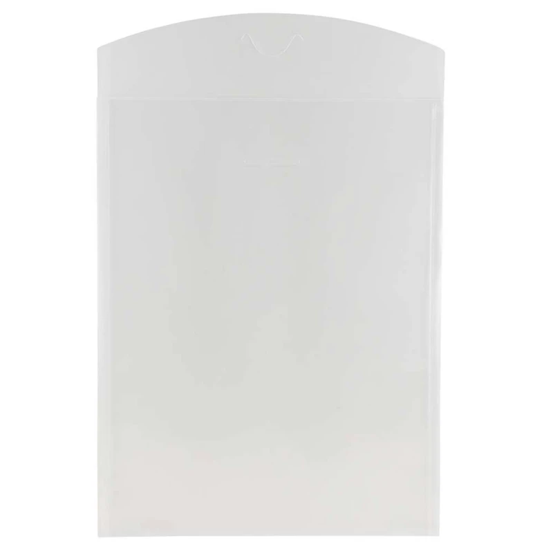 JAM Paper 11" x 14" Clear Plastic Tuck Flap Closure Envelopes, 12ct.