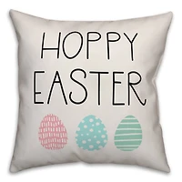 Hoppy Easter Eggs Throw Pillow