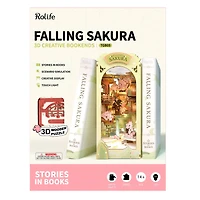Rolife® Falling Sakura DIY Book Nook Shelf Insert Kit