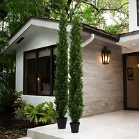 10ft. Potted Green UV Resistant Artificial Cedar Pine Tree