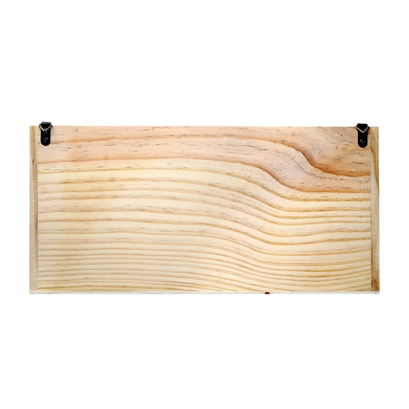 11.5" 3 Compartment Wood Wall Organizer Box