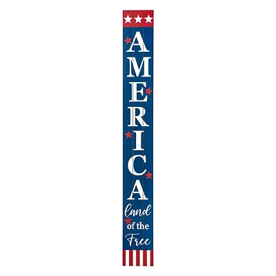 Glitzhome® 60" Wooden Patriotic America Porch Sign