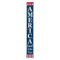 Glitzhome® 60" Wooden Patriotic America Porch Sign