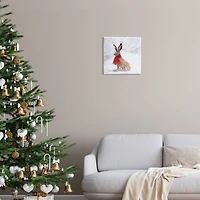 Stupell Industries Winter Rabbit in Red Scarf Wall Art Plaque