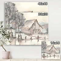 Designart - Farmhouse Barn Grey VII