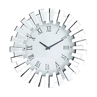 Silver MDF Glam Wall Clock