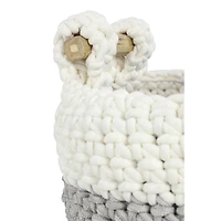 Gray Polyester Country Storage Basket Set