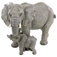 Design Toscano 15" Herd Mentality Mother & Calf Elephant Statue