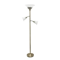 Lalia Home Torchiere Floor Lamp with 2 Reading Lights