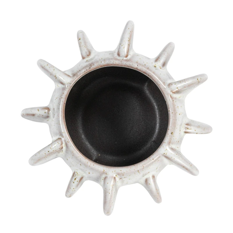 Hello Honey® 4.25" White Reactive Glaze Speckled Stoneware Planter