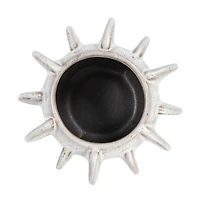 Hello Honey® 4.25" White Reactive Glaze Speckled Stoneware Planter