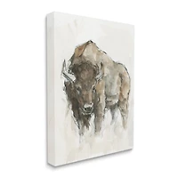 Stupell Industries Western American Buffalo Brown Country Animal Canvas Wall Art