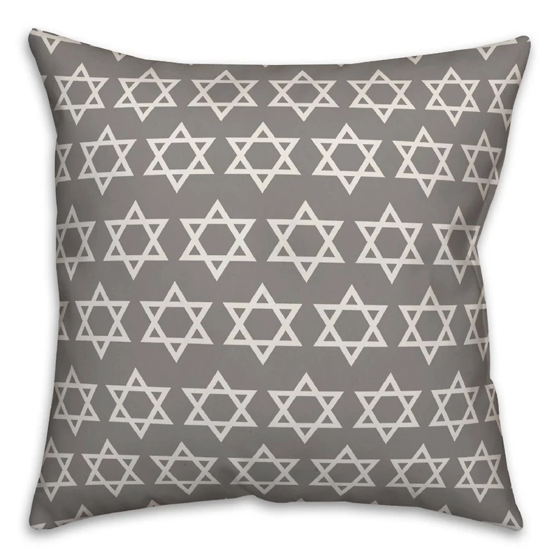Star of David Pattern 18x18 Spun Poly Pillow