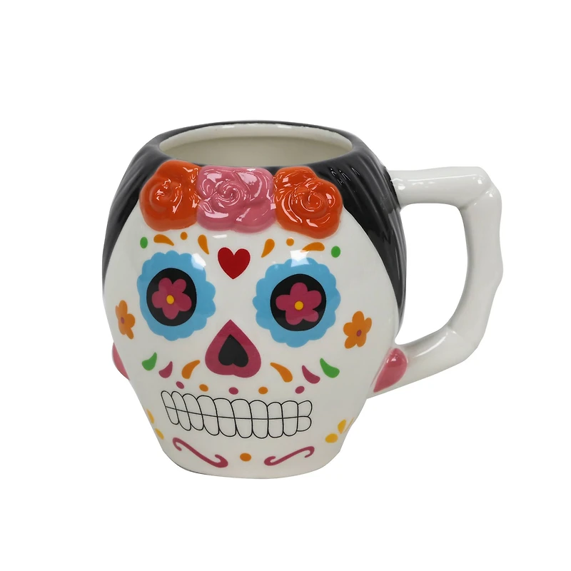 16.5oz. Sugar Skull Ceramic Mug by Ashland®
