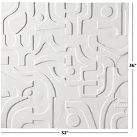 CosmoLiving by Cosmopolitan White Wood Intricately Carved Geometric Wall Decor 32" x 2" x 32"
