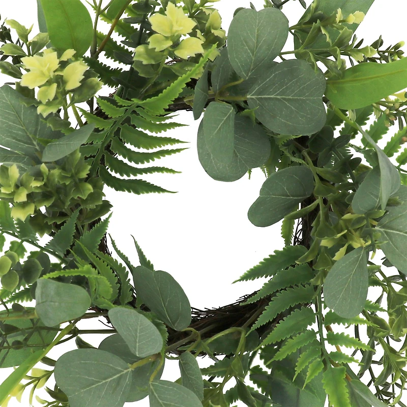 12" Mini Eucalyptus & Sedum Wreath by Ashland®