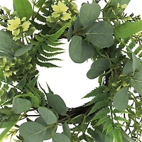 12" Mini Eucalyptus & Sedum Wreath by Ashland®