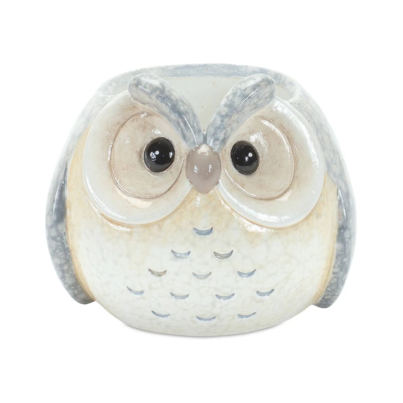 Terracotta Owl Figurine Set, 3ct.