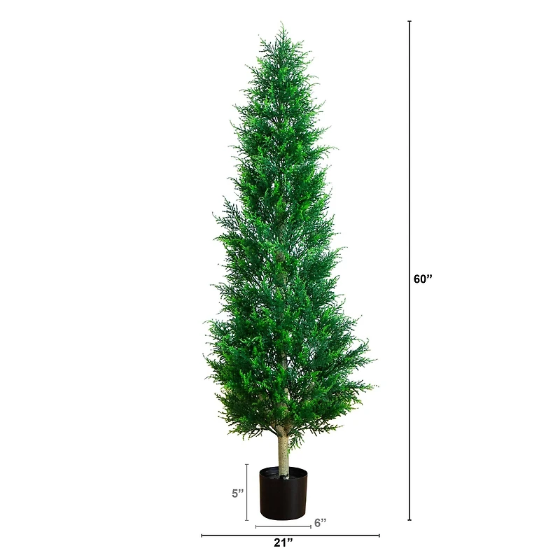 5ft. UV Resistant Artificial Cypress Tower Tree (Indoor/Outdoor)