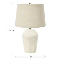 Hello Honey® 21" Round Stoneware Desk Lamp