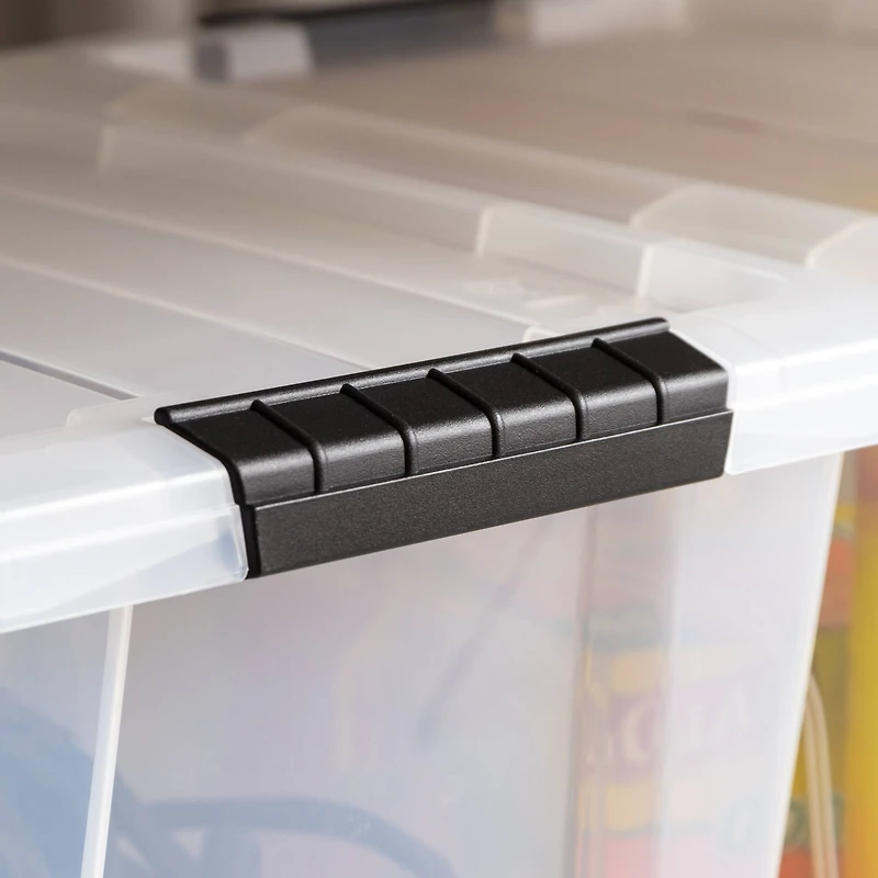 IRIS® 20.5qt. Buckled Clear Boxes with Clear Buckle Lids, 6ct.