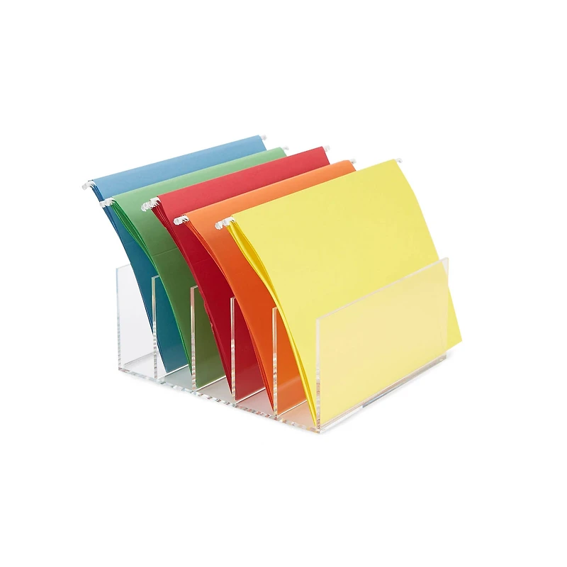 Mind Reader 5 Compartment Vertical Acrylic File Holder