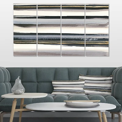 Designart - Gold Watercolor Amethyst I