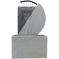 20" Gray Modern Style Rainfall Outdoor Water Fountain