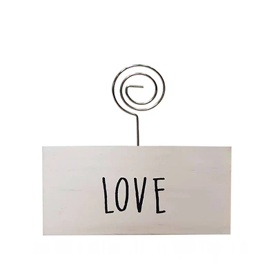 White Love Block Clip Frame by Studio Décor®