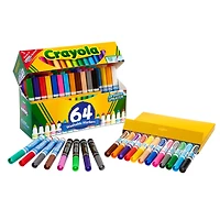 6 Packs: 64 ct. (384 total) Crayola® Washable Broad Line Markers