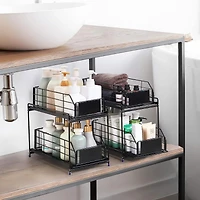 NEX™ 14" 2-Tier Under Sink Rack Organizer with Sliding Drawers