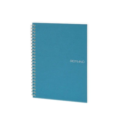 Fabriano® EcoQua Blue Spiral Blank Notebook, 5.83" x 8.27"