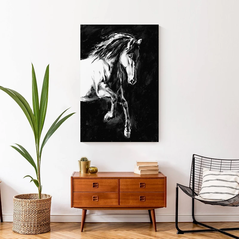 Dramatic Horse 24" x 36" Canvas Wall Art