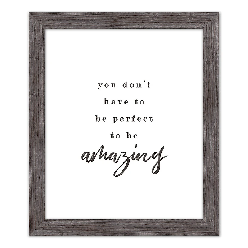 You Don't Have to Be Perfect Western Framed Print