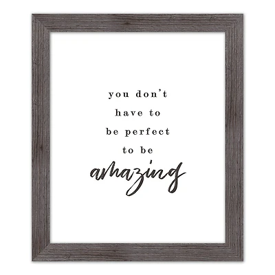 You Don't Have to Be Perfect Western Framed Print