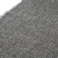 Hello Honey® 108" Gray Linen-Blend Table Runner with Frayed Edges
