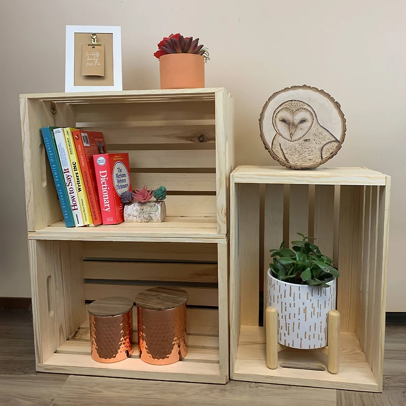 Wilson® Enterprises 18" x 10" Pine Handle Crates