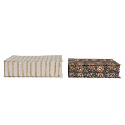 Hello Honey® Fabric Covered Storage Boxes with Designs, 2ct.
