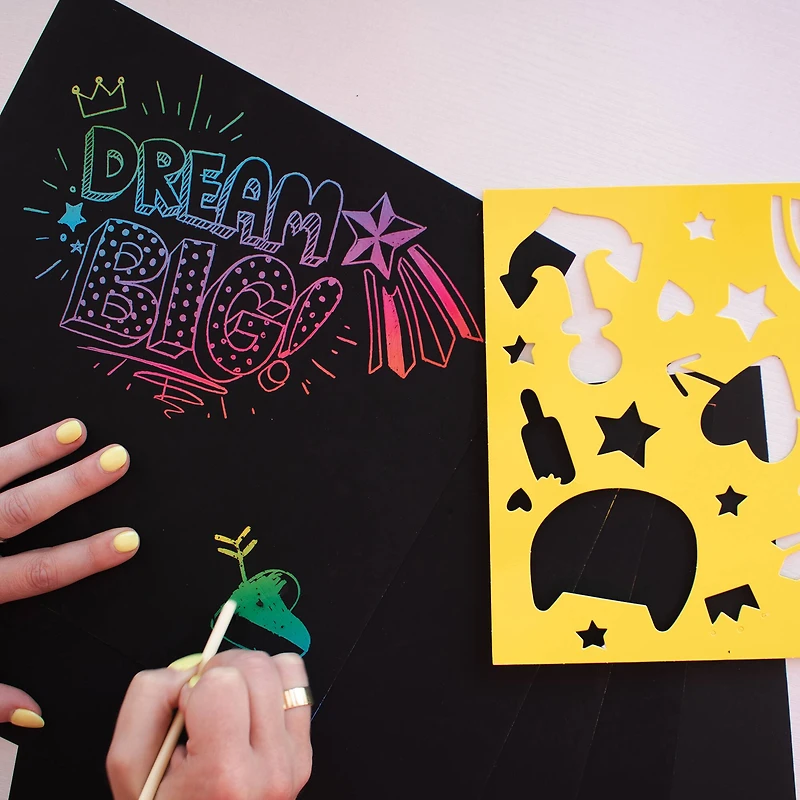 Art 101 Scratch Art Kits, 3 Packs of 11