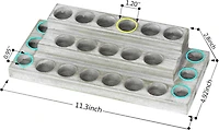 NEX™ Whitewash Essential Oils Storage Rack for 5, 10, 15, and 20mL Bottles